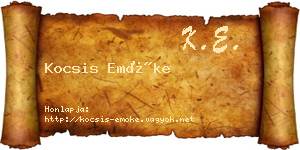 Kocsis Emőke névjegykártya